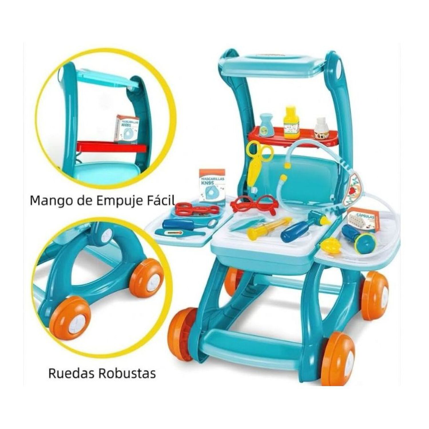 Set Juguete Doctor 2 En 1 Carrito M&eacute;dico Ni&ntilde;os image number 4.0
