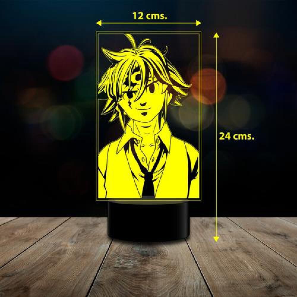 Lampara 3d Nanatsu No Taizai Meliodas 16 Colores image number 2.0