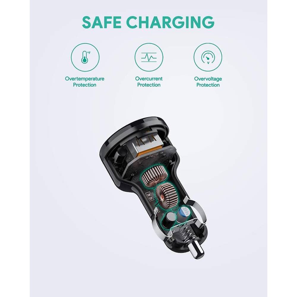 Aukey Cargador De Veh&iacute;culo Usb-a / Usb-c 36w Negro Cc-y18 image number 3.0