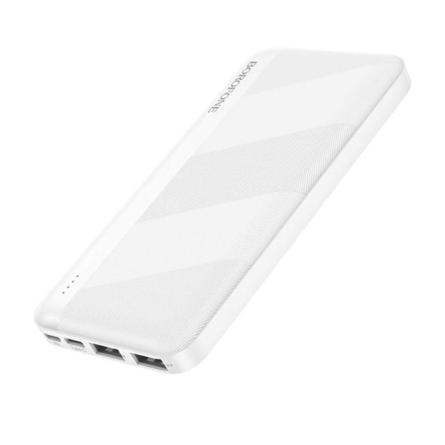 Power Bank Portatil 10000 Mah Blanco Borofone 2 Usb Tipo C Micro Usb image number 1.0