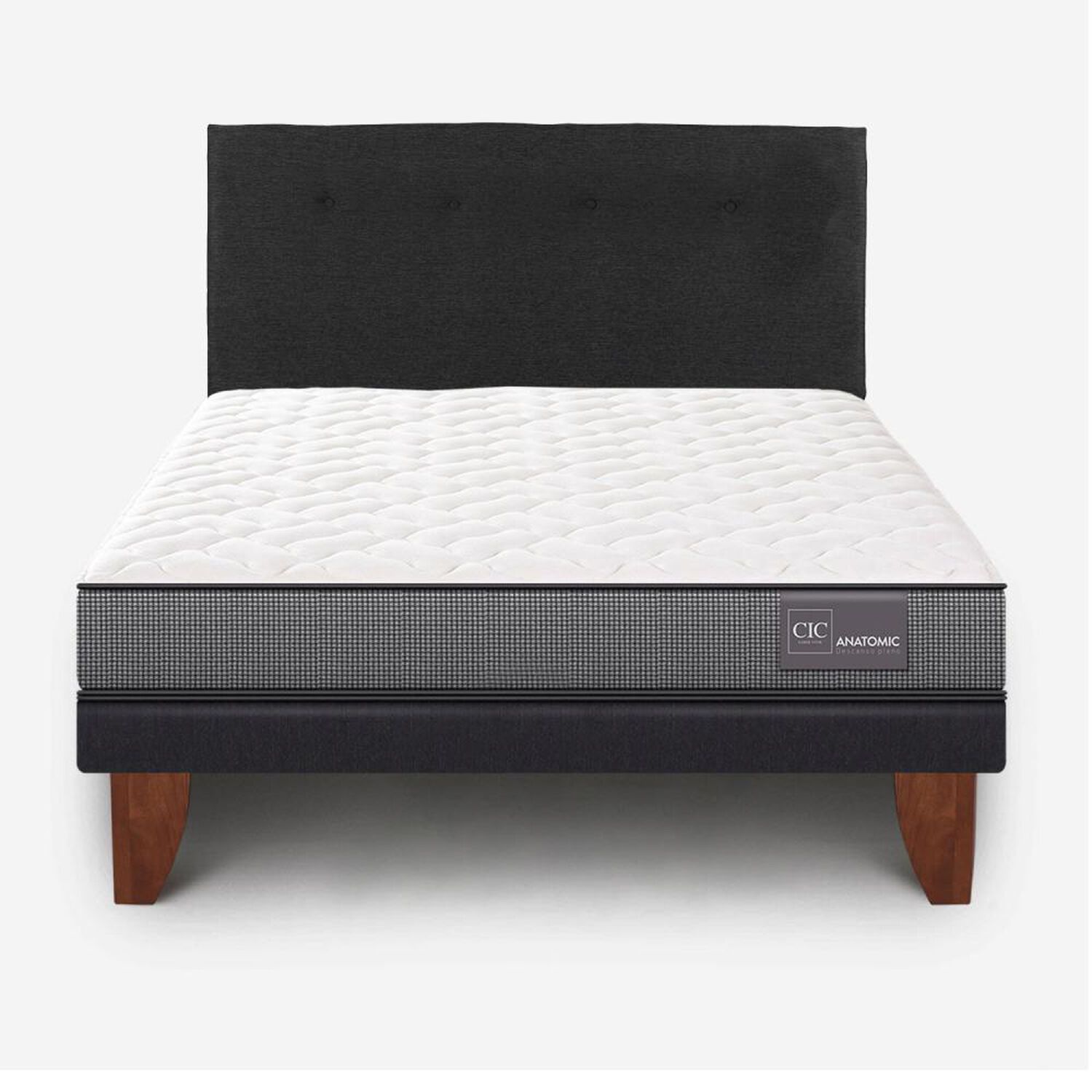 Cama Europea Cic Anatomic / 2 Plazas / Base Normal + Respaldo image number 0.0