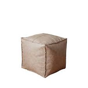 Set De 2 Pouf De Ecocuero Cuadrado 45x45cm