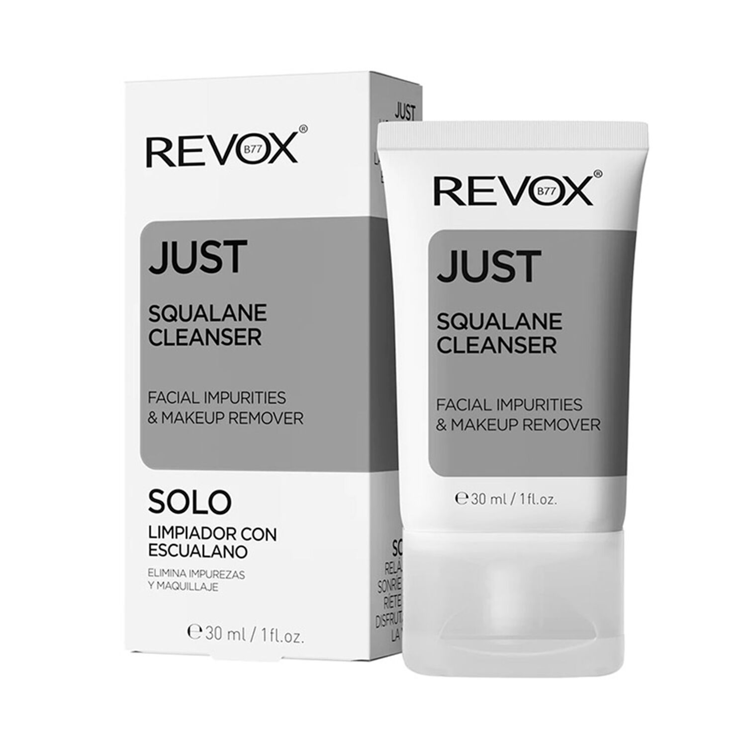 Limpiador Y Desmaquillante Facial Con Escualano Revox B77 30 Ml image number 0.0