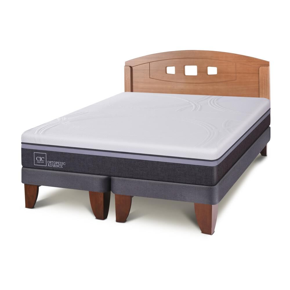 Cama Europea Cic Ortopedic Advance / 2 Plazas / Base Dividida + Respaldo image number 1.0