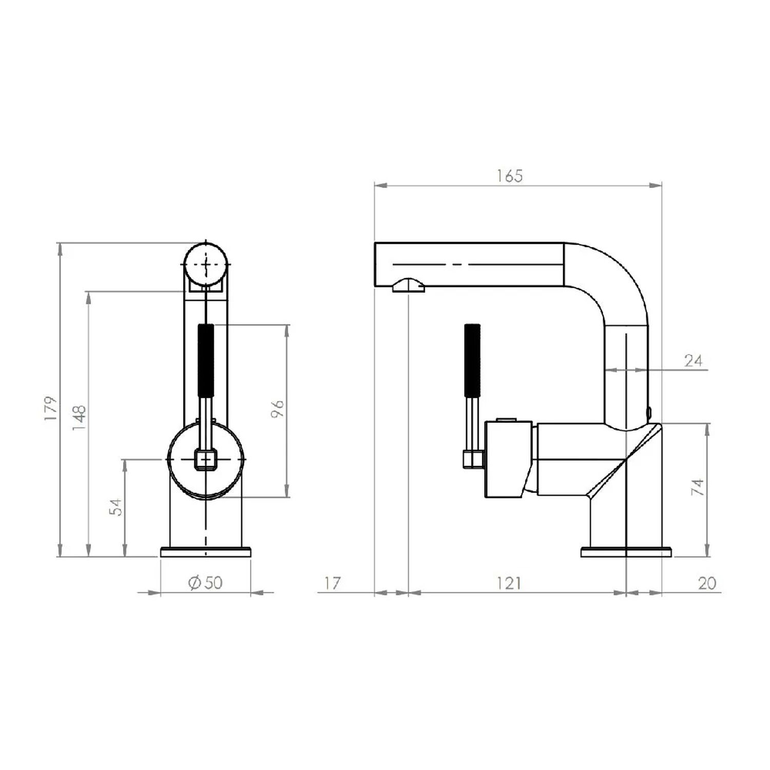 Monomando Llave Grifo Lavamanos Modelo Amalfi Marca Stretto image number 7.0