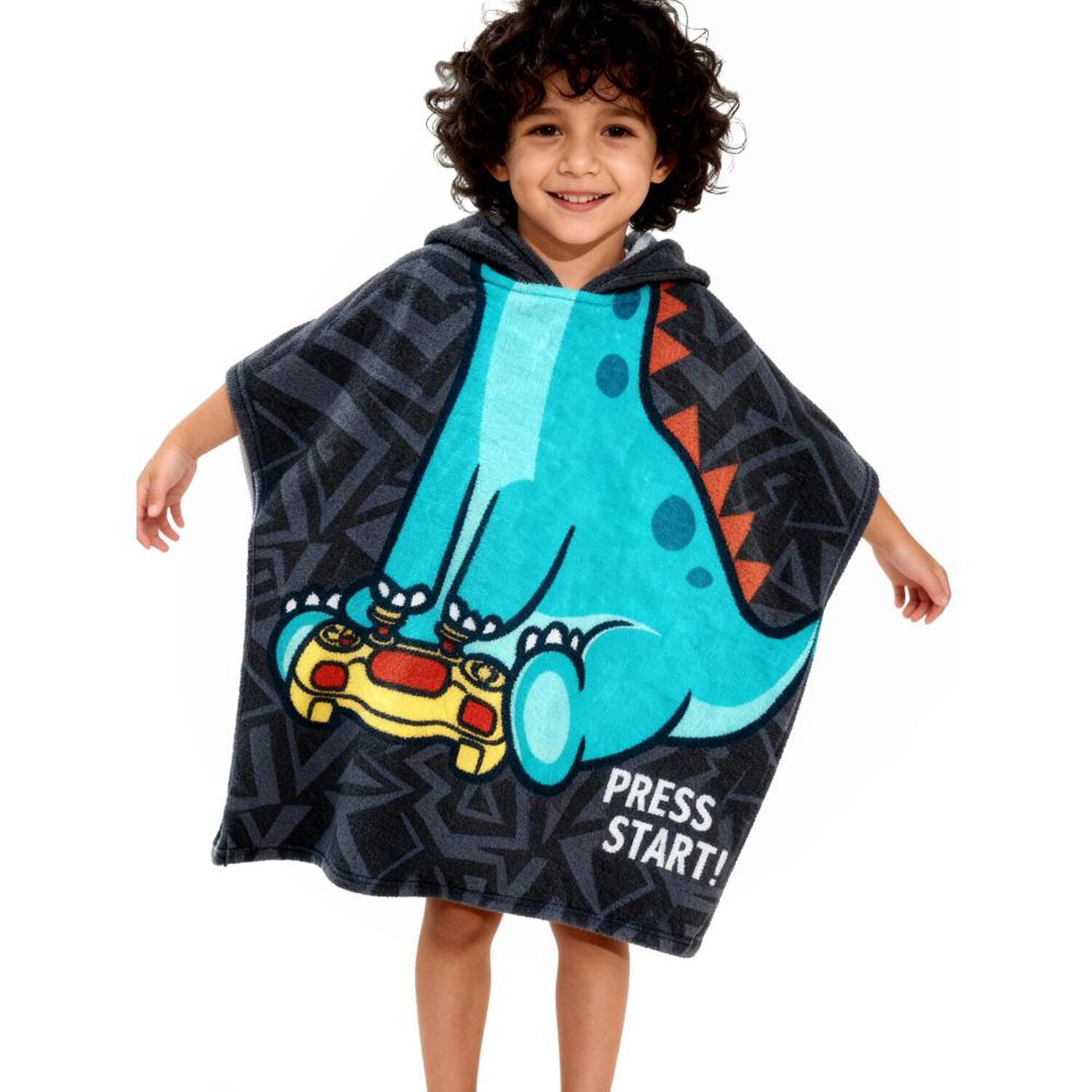 Toalla Playa Capucha Casaideal Kids Press / 60 X 120 Cm image number 1.0