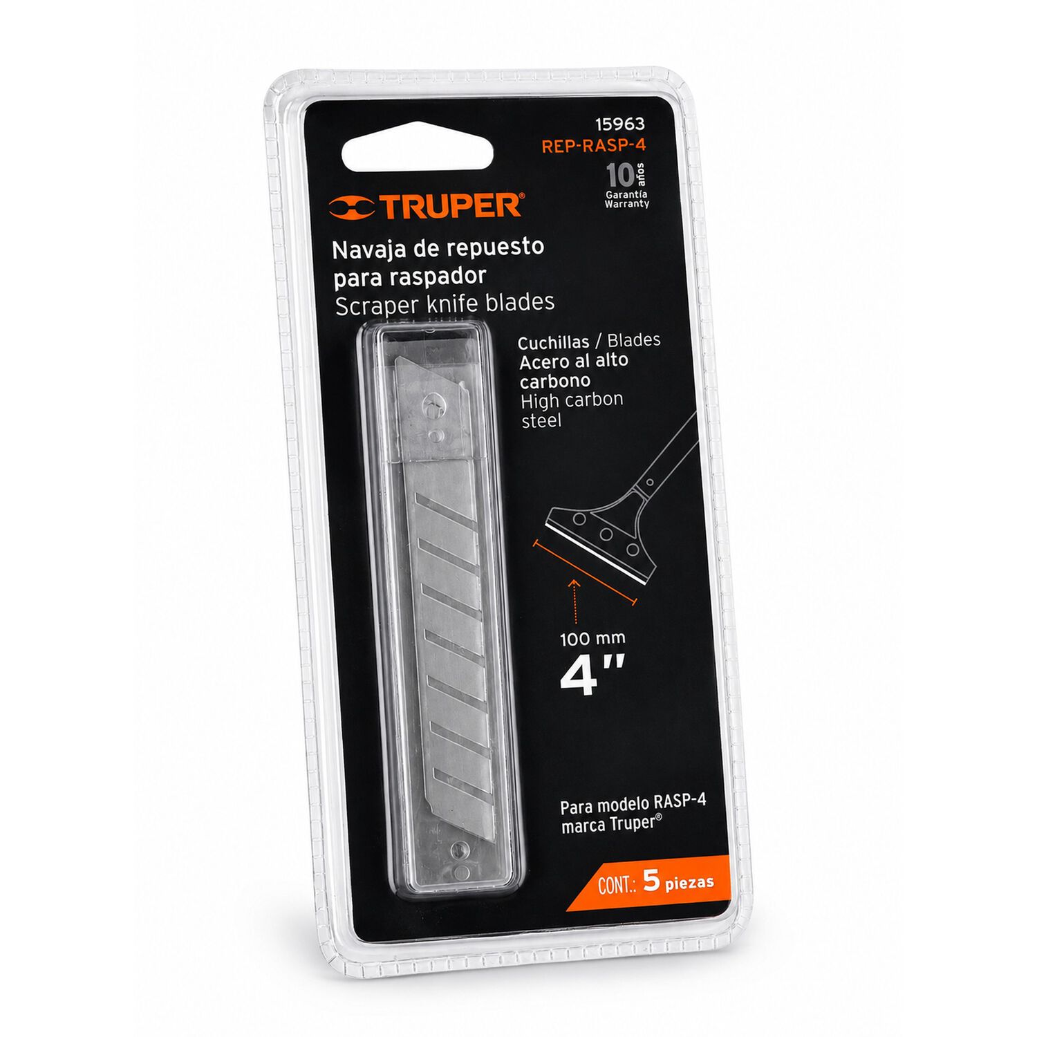 Cuchillas Repuesto Para Raspador Truper Rep-rasp-4 5 Pzas image number 0.0