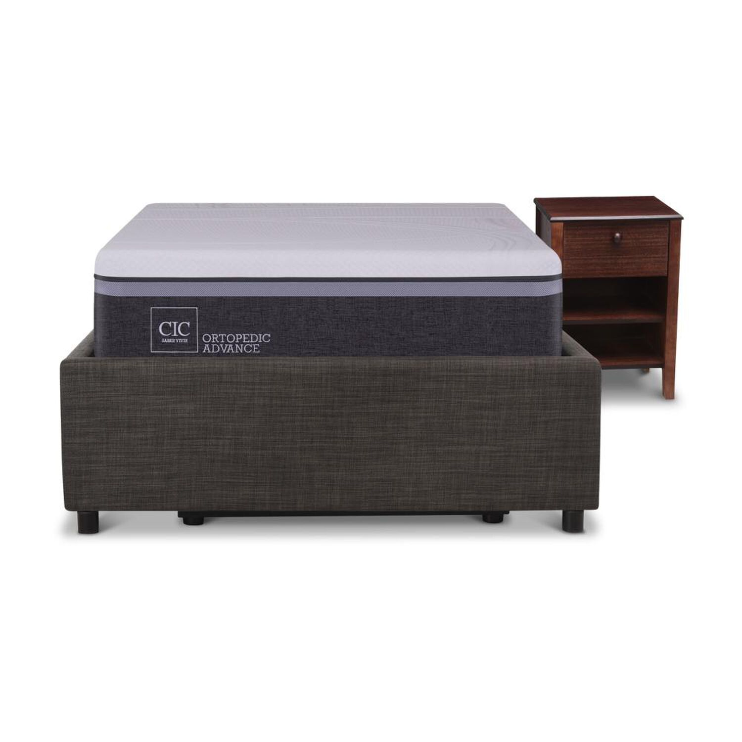Cama Ba&uacute;l Cic Ortopedic Advance / 1.5 Plazas / Base Normal + Velador image number 0.0