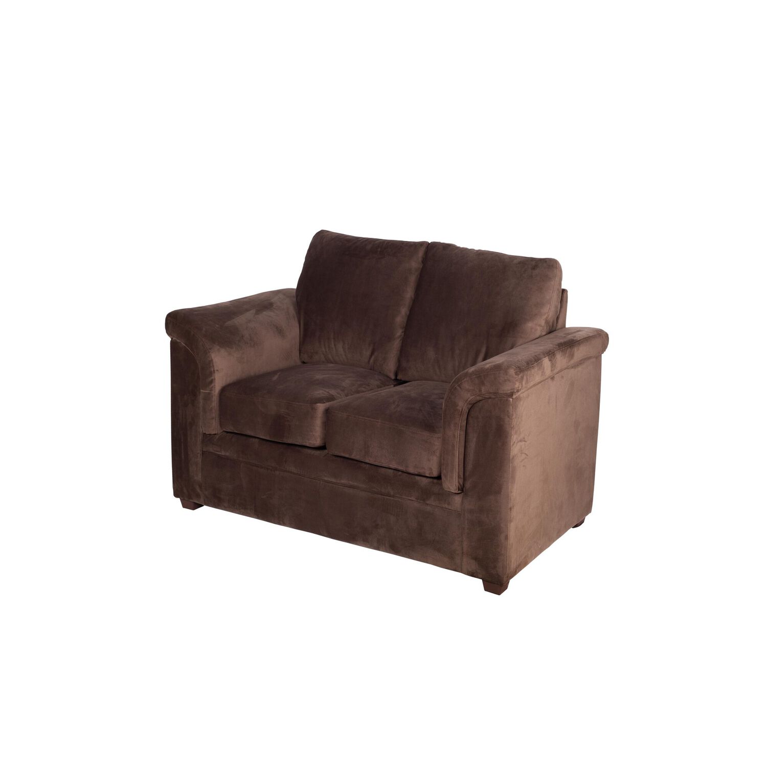 Sofa Ancona 2 Cuerpos Tela Velvet Chocolate image number 1.0