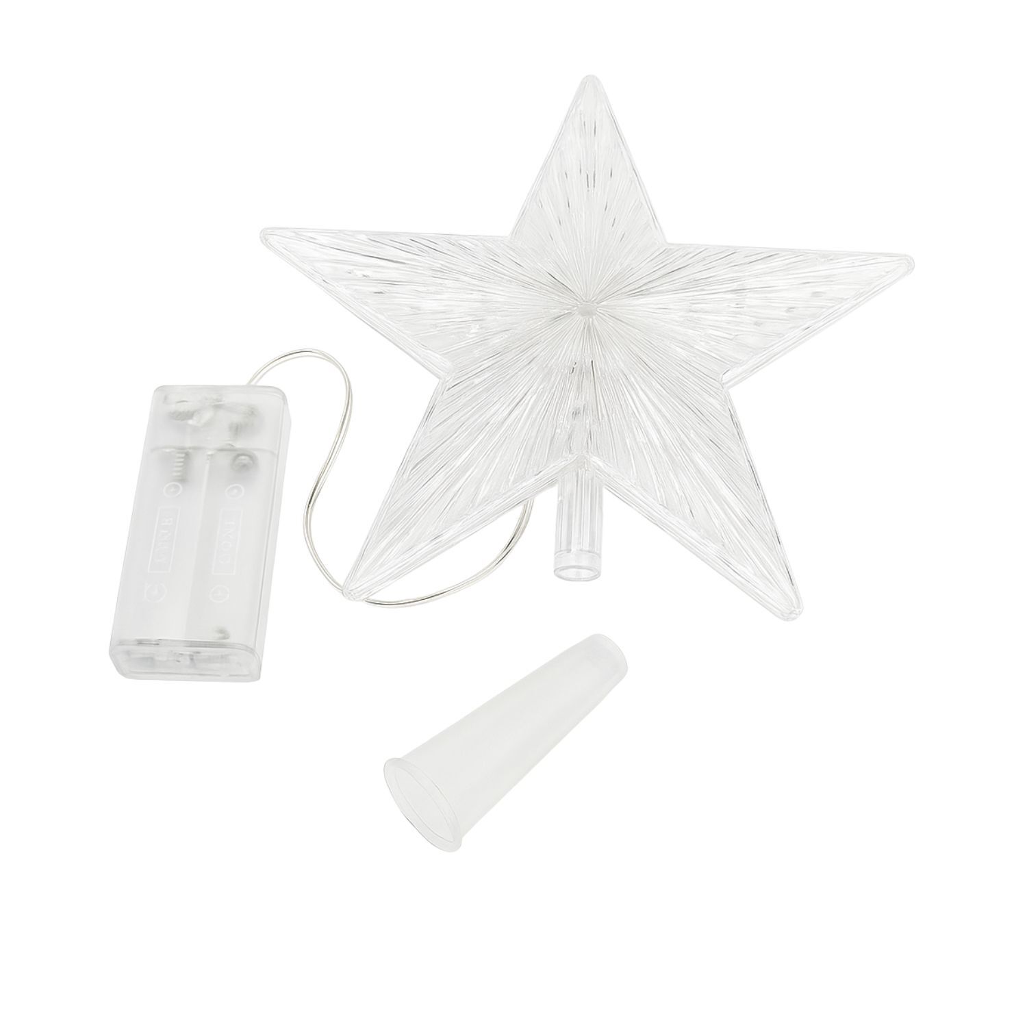 Estrella Punta Arbol Led Calida 15cm Navidad Decoracion image number 1.0