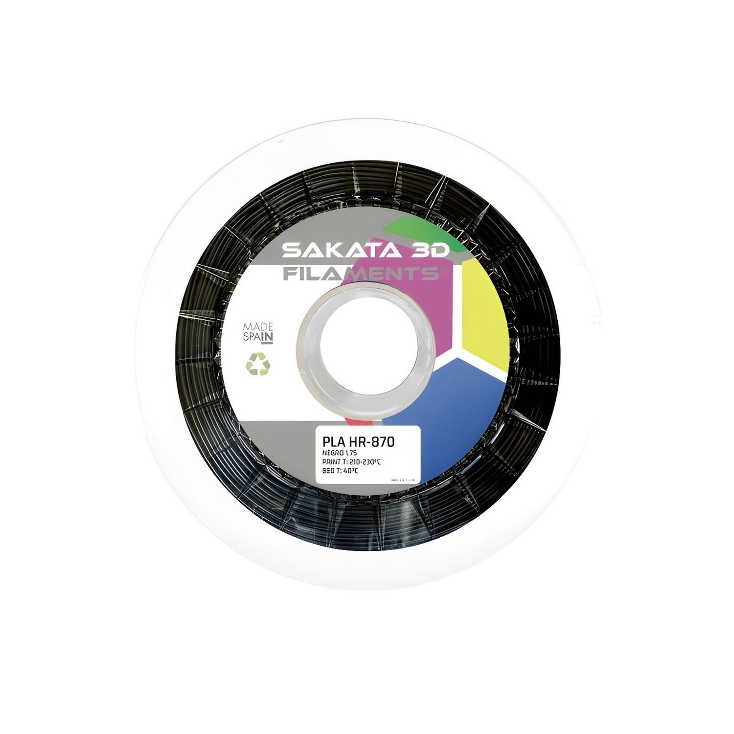 Filamento Sakata Pla Hr-870 Negro 1kg image number 0.0