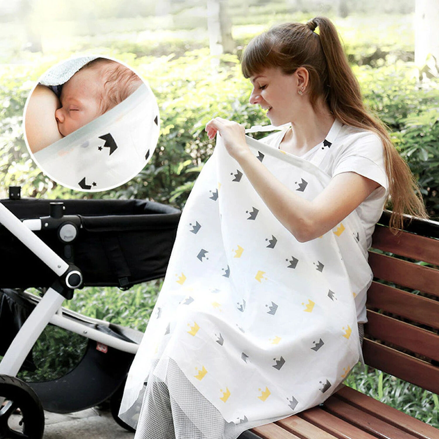 Manta Lactancia Bebe Pa&ntilde;uelo Toalla Con Mosquitera Multiusos image number 3.0