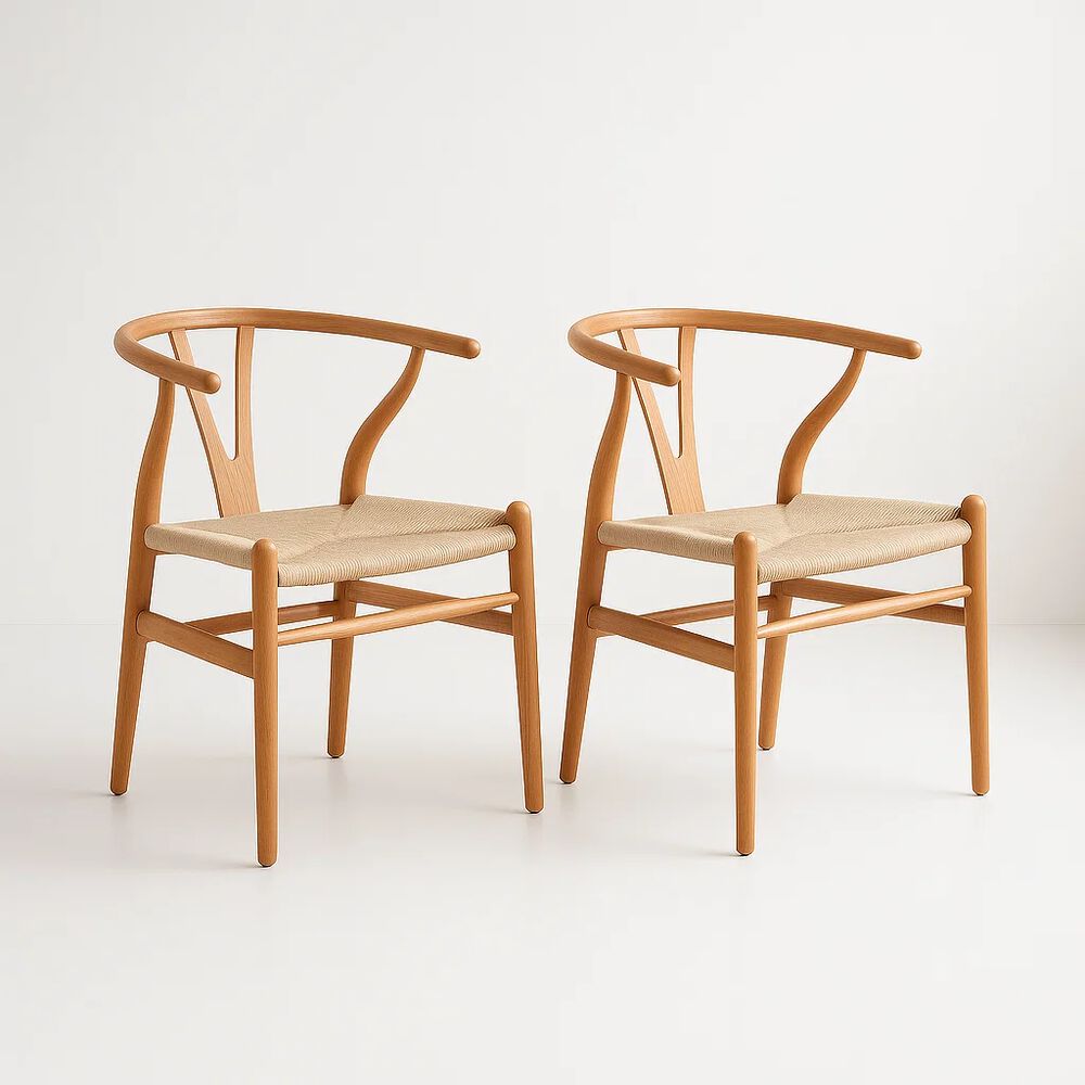 Pack 2 Sillas Wishbone Madera - Natural image number 0.0