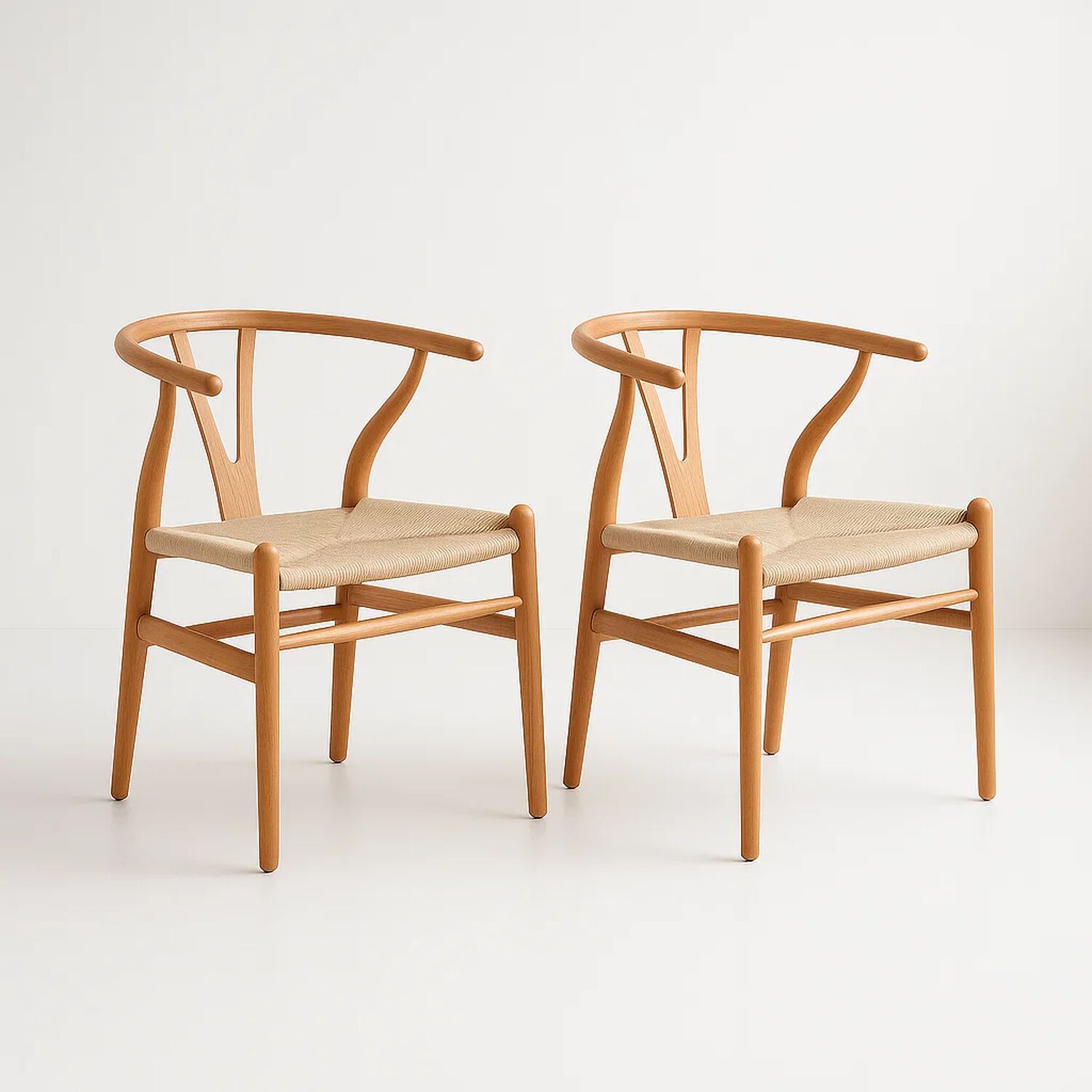 Pack 2 Sillas Wishbone Madera - Natural image number 0.0