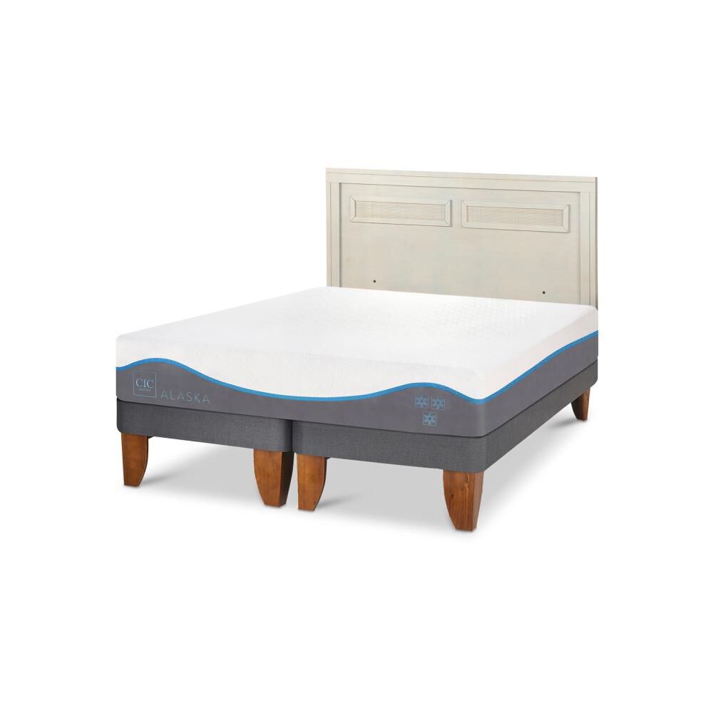 Cama Europea Cic Alaska / 2 Plazas / Base Dividida + Respaldo image number 4.0