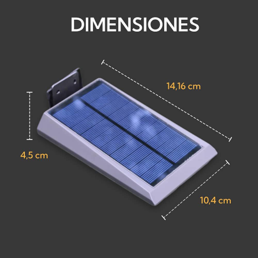 Aplique Solar Contra Agua Ultra Plano Con Sensor De Movimiento image number 3.0