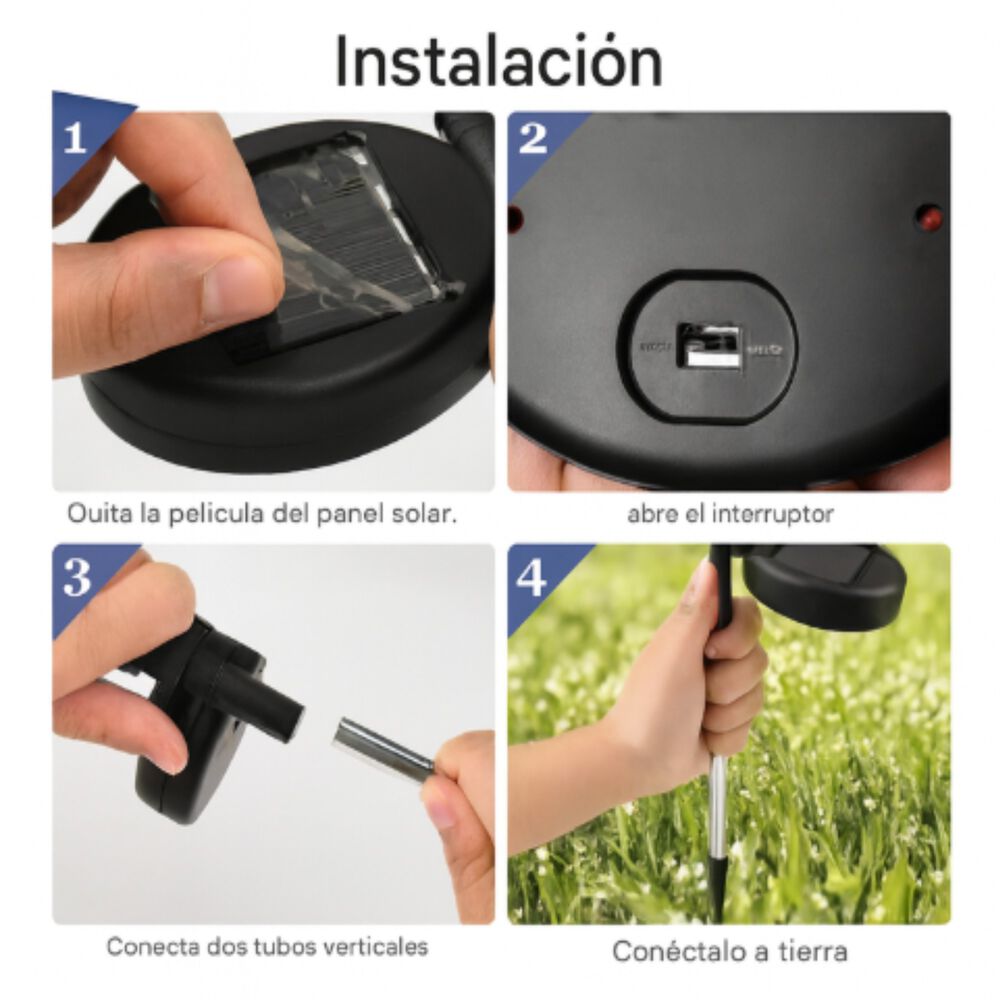 Pack X2 Luces Multicolor Solares Micro Led Fuego Artificial image number 7.0