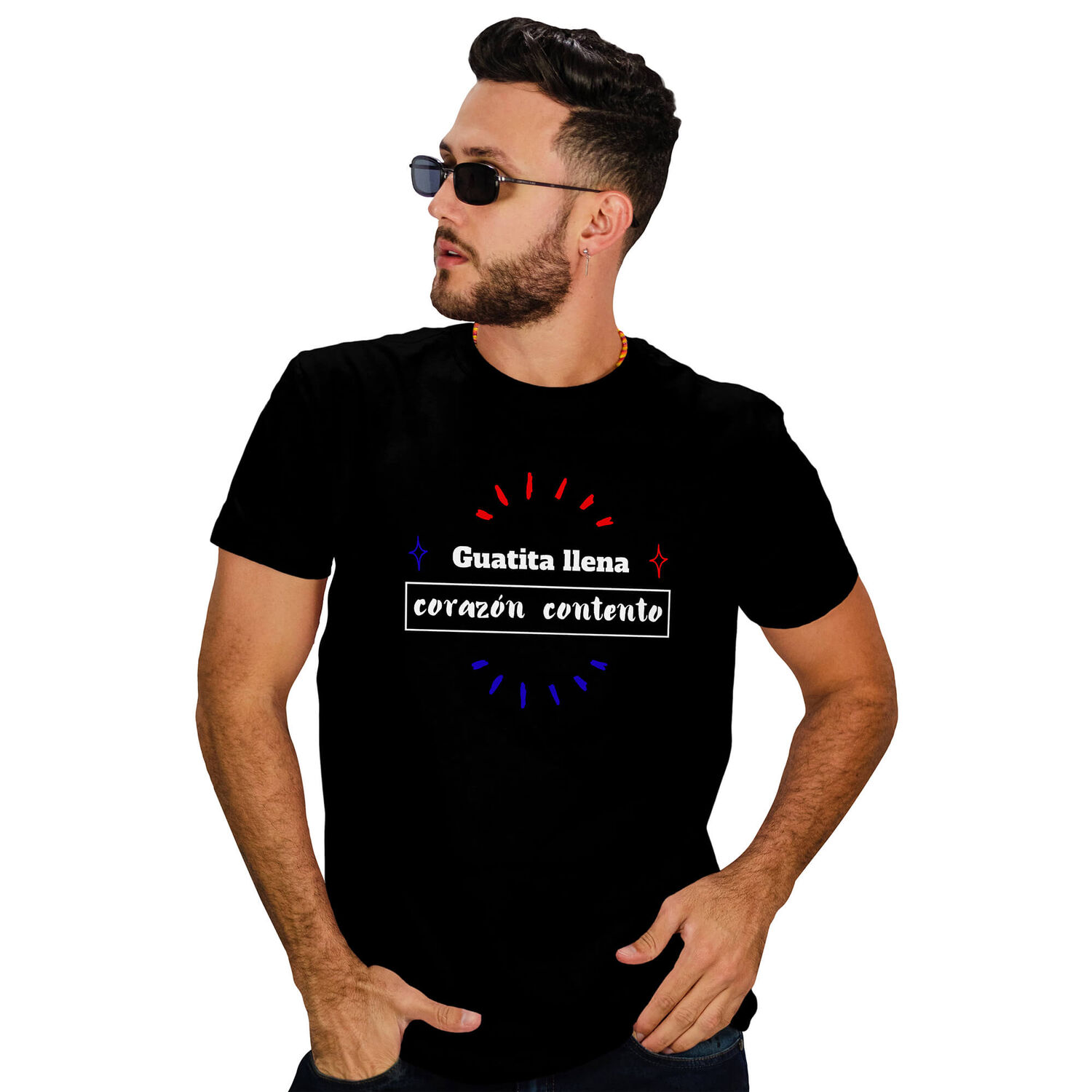Polera Hombre Dise&ntilde;o Frases Chilenas Fiestas Patrias D16 image number 0.0