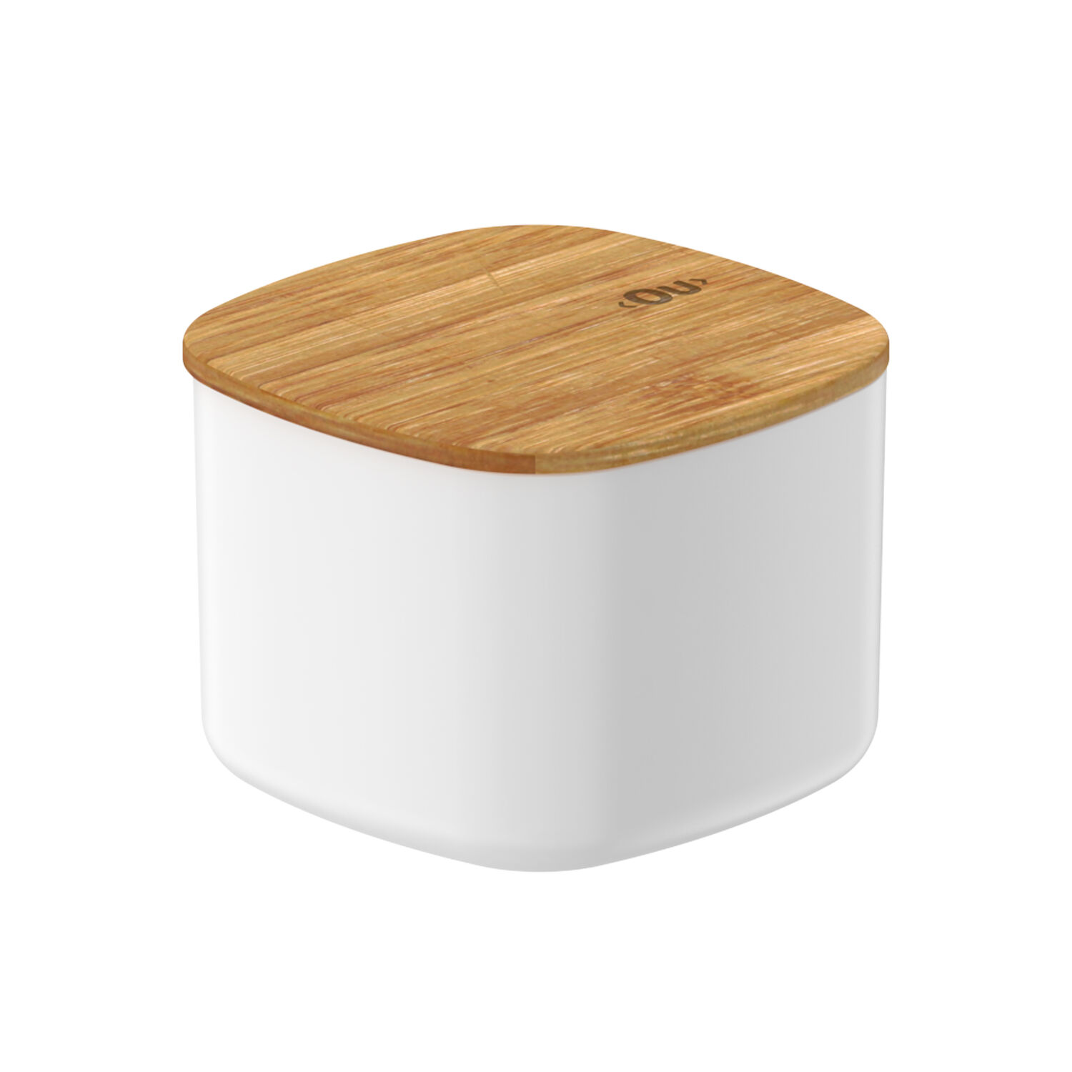 Contenedor Herm&eacute;tico Con Tapa De Bamb&uacute; Keep 0,45 Lt Blanco Ou image number 0.0