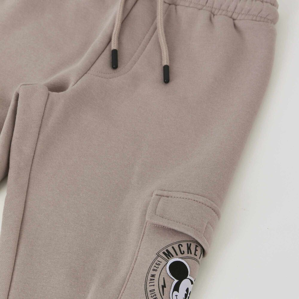 Pantal&oacute;n De Buzo Ni&ntilde;o Bolsillos Laterales Mickey Caf&eacute; Disney image number 2.0