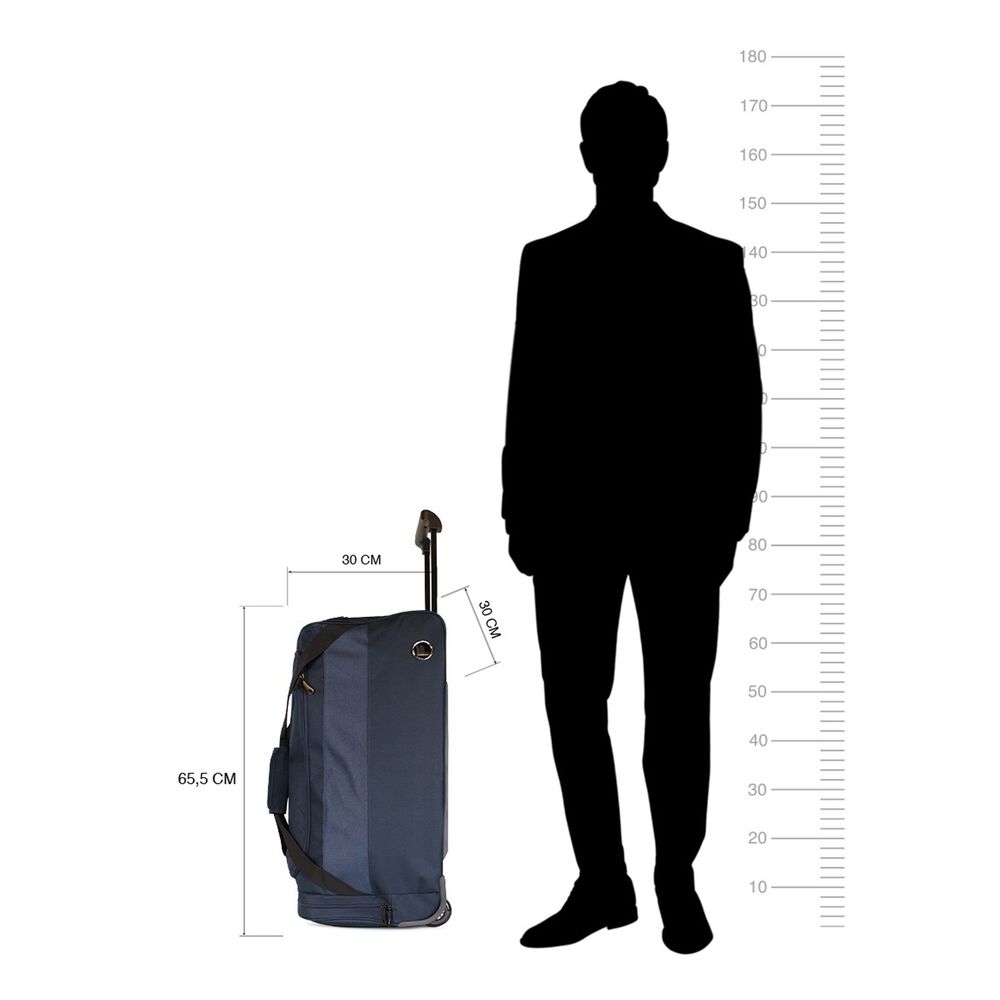 Bolso De Viaje Con Ruedas Kross M 89 Lts Azul + Candado F image number 10.0
