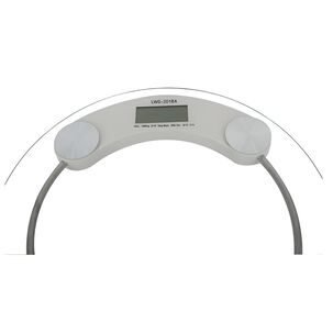 Bascula Digital Vidrio Hasta 180kg Redonda Pesa Pantalla Lcd