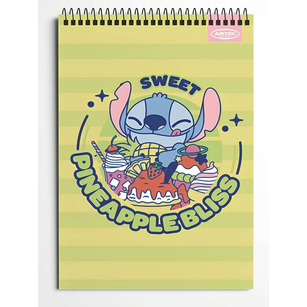 Pack 6pcs Croquera 21x32 80hj Stitch Foodie Artel 2857 image number 3.0