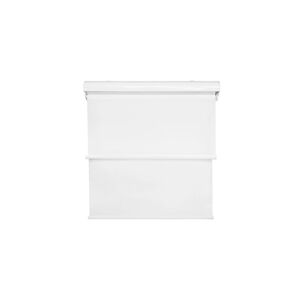 Cortina Roller Blackout Doble Tela 150x200 Con Cenefa Blanco