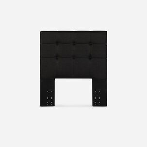 Cama Europea Rosen Indie / 1.5 Plazas / Base Normal + Respaldo Issey Grafito
