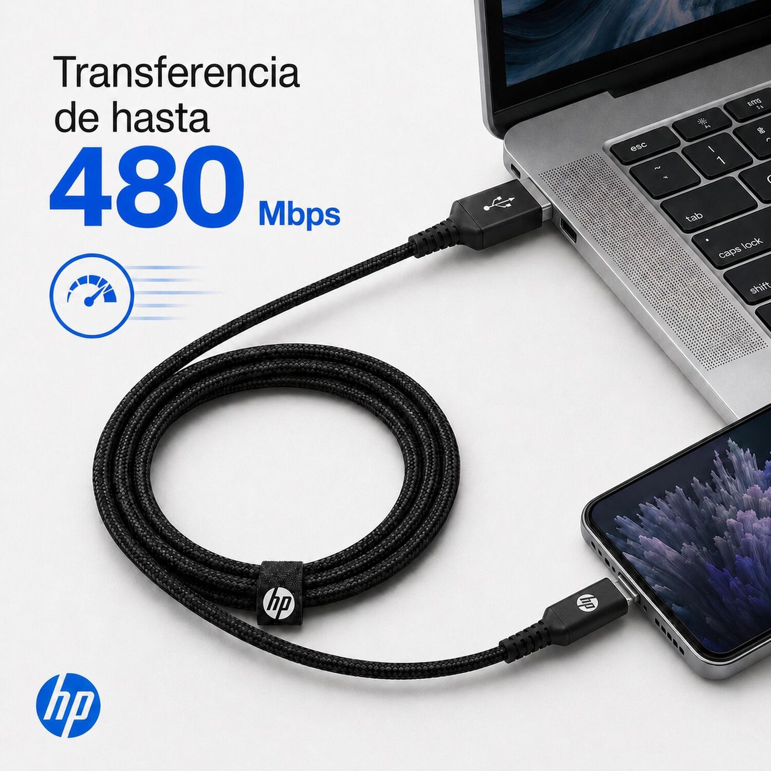 Cable De Datos Hp Usb A Type-c 3a High Power 2mt image number 7.0