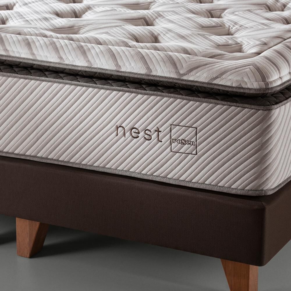 Box Spring Rosen Nest / King / Base Dividida  + Set De Maderas image number 1.0