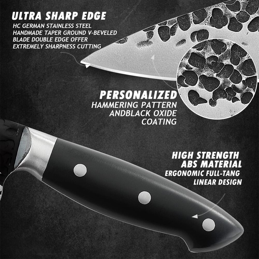 Cuchillo Parrillero Acero Inoxidable 21cm Negro Profesional image number 3.0
