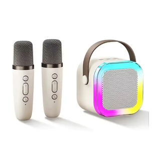 Karaoke Portátil Doble Micrófono Bluetooth Con Mini Parlante Rgb