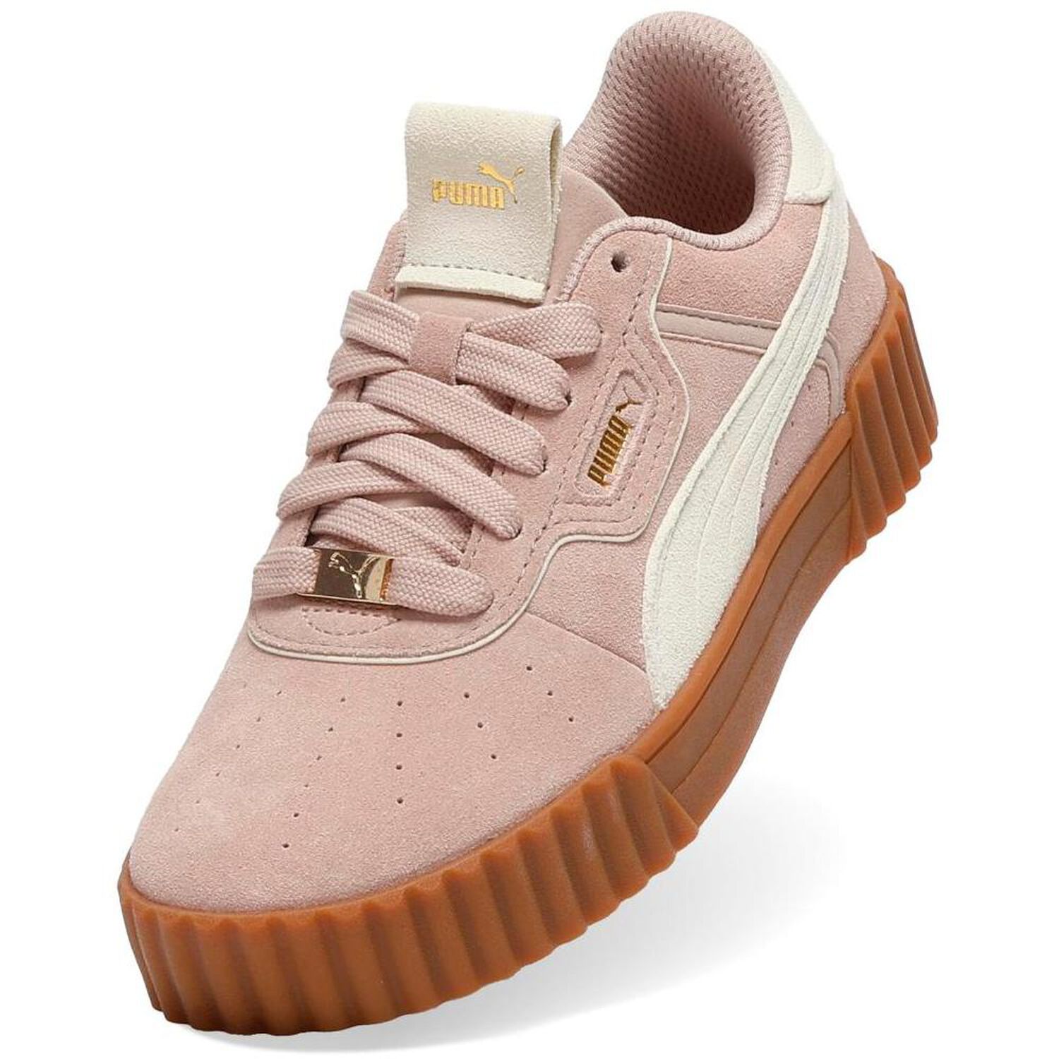 Zapatilla Urbana Mujer Puma Carina 3.0 Luxe Sd Rose Latte-alpine Snow image number 5.0