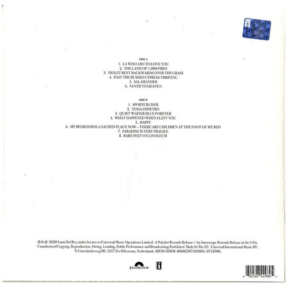 Lana Del Rey - Violet Bent Backwards Over The Grass | Vinilo image number 1.0