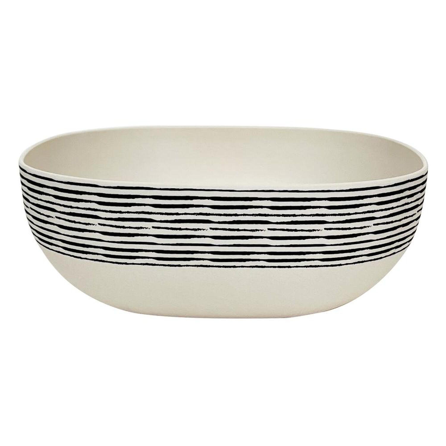Bowl Biobamboo Cuadrado Rayas 20x8 Decogreen image number 0.0