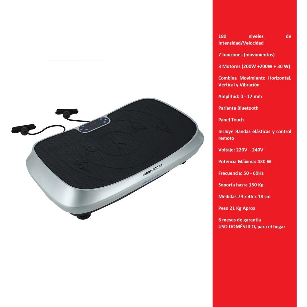 Plataforma Vibratoria Bodytrainer Fullfit 6000 4d Bluetooth image number 1.0