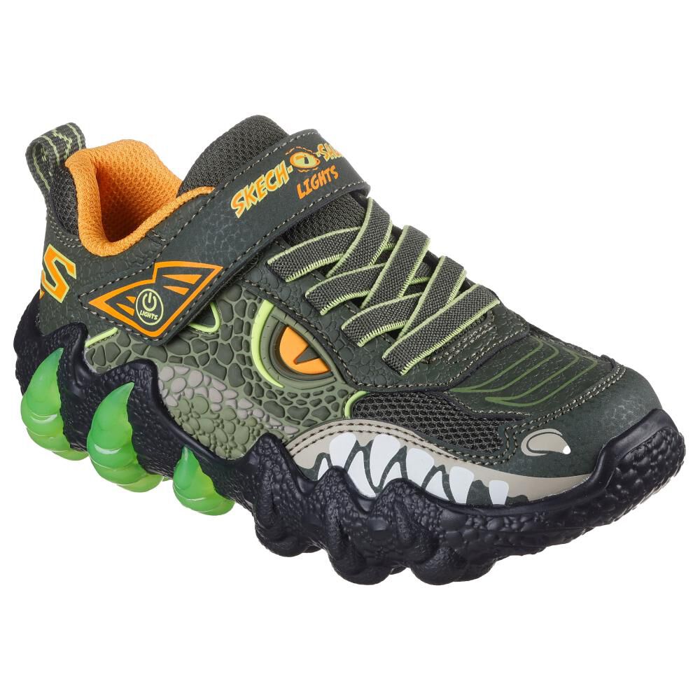 Zapatilla Infantil Niño Skechers Skech-o-saurus Lights 2.0 Olv image number 5.0