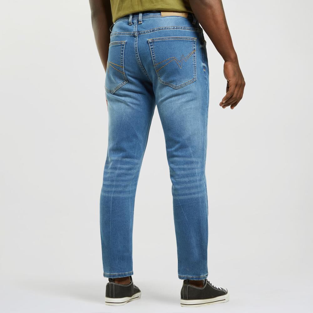 Jeans Rotura Tiro Medio Skinny Hombre Rolly Go image number 3.0