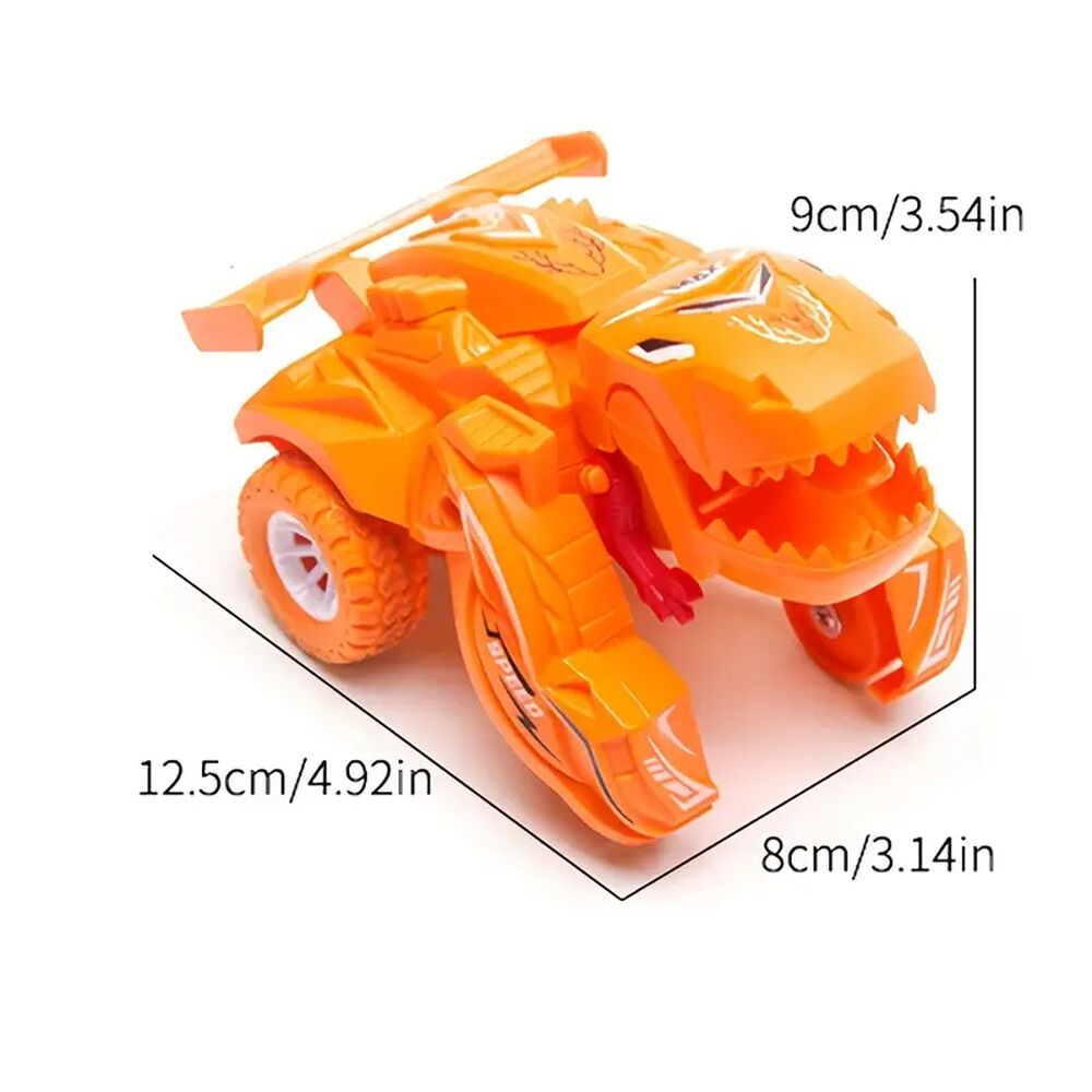 Set Juguetes Cuatro Autos Transformers Dinousaurio Para Niños image number 9.0