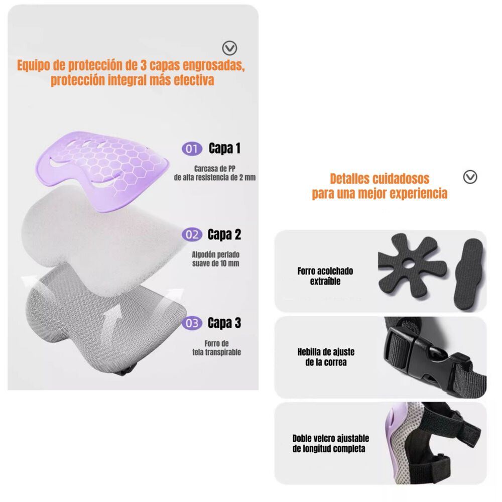 Casco Infantil Y Set De Protecci&oacute;n 6 Piezas S&uacute;per Lubabycas image number 1.0