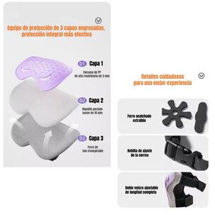 Casco Infantil Y Set De Protecci&oacute;n 6 Piezas S&uacute;per Lubabycas