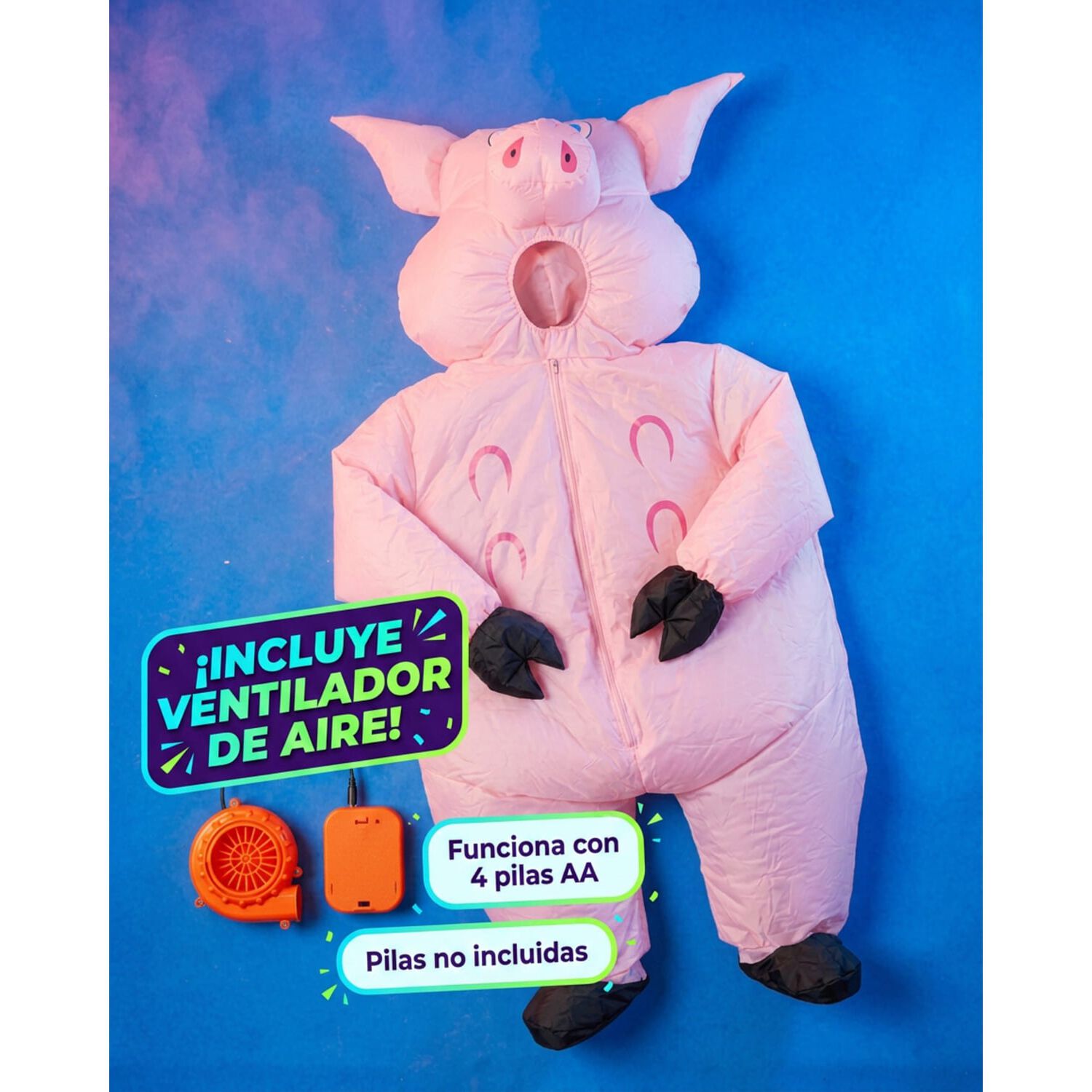 Disfraz Inflable Chancho Cerdo Adulto image number 7.0