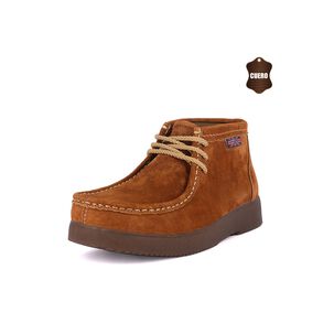 Botin De Cuero Campos Caramelo London Adixt