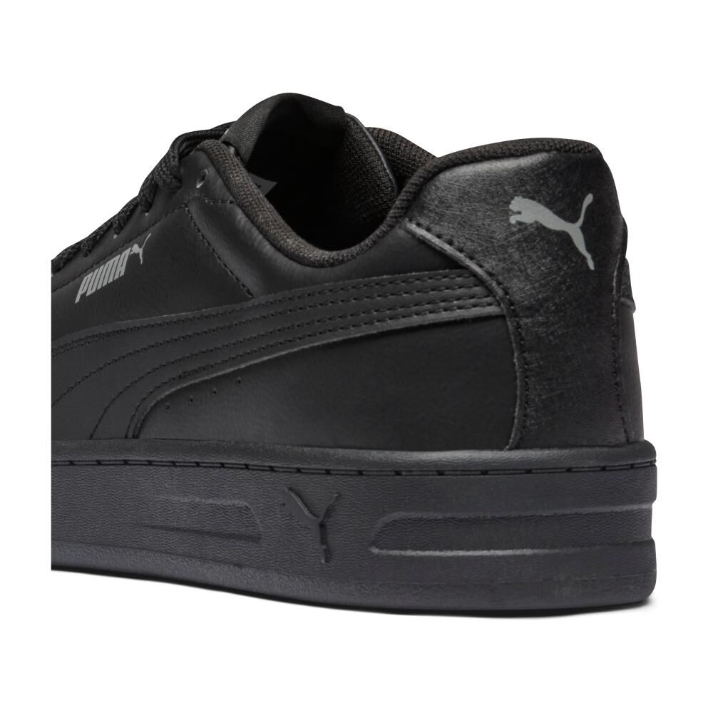 Zapatilla Escolar Hombre Puma Court Classic Clean Negro image number 4.0