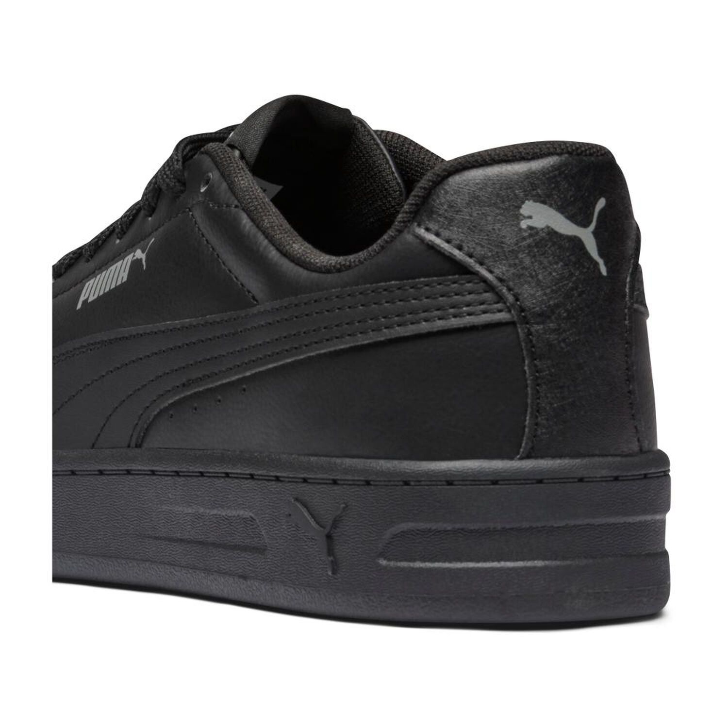 Zapatilla Escolar Hombre Puma Court Classic Clean Negro image number 4.0