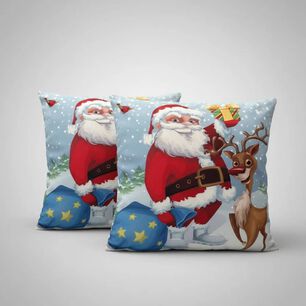 Set De 2 Cojines 45x45cm Navidad - Reno