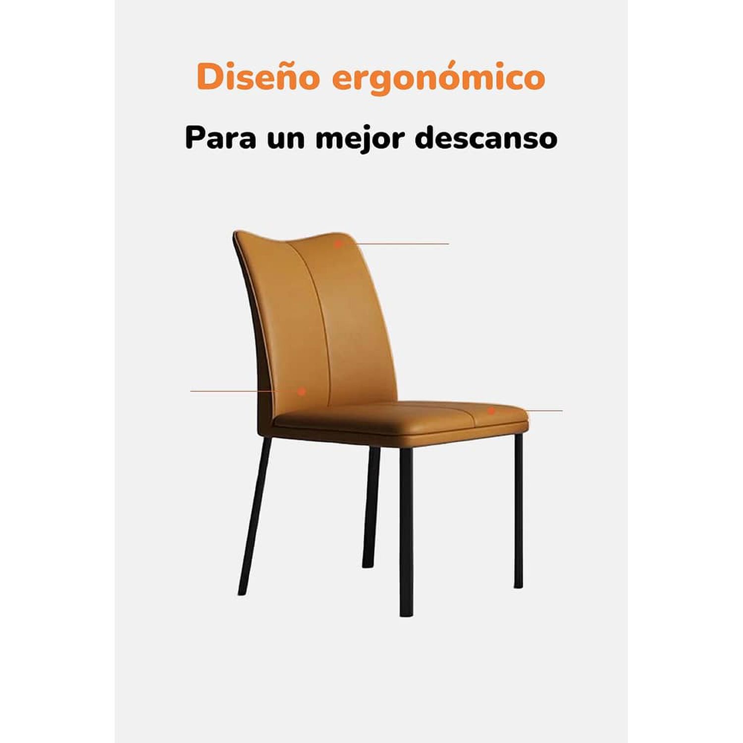 Pack 2 Sillas De Comedor Gris Seek By Lubabycas image number 1.0