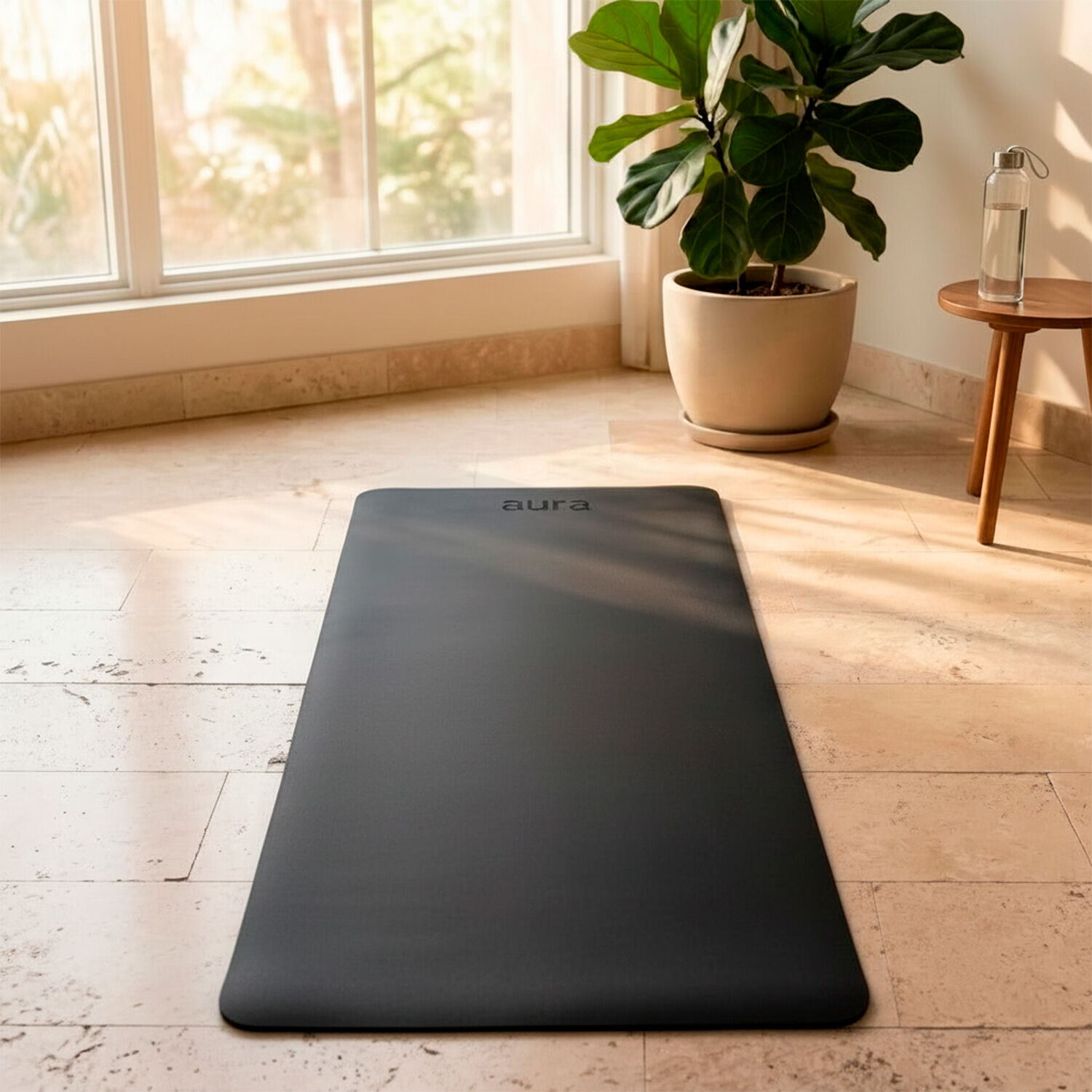 Mat De Yoga Profesional Aura Negro image number 4.0