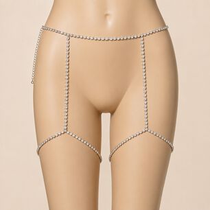 Cadena Accesorio Liguero Para Pierna Muslo Dise&ntilde;o Diamante